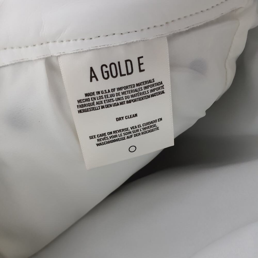 Agolde Recycled Leather White 90s Pinch Waist Size 27 Denim Jeans NWT - Picture 5 of 5